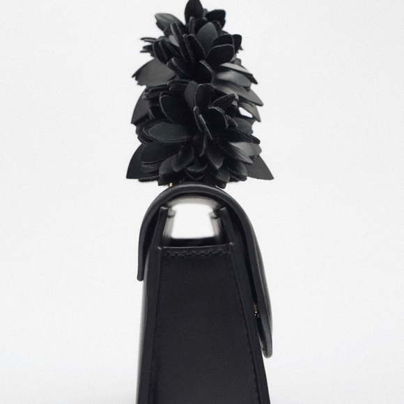Zara Black Floral Bag - Picture 4 of 14